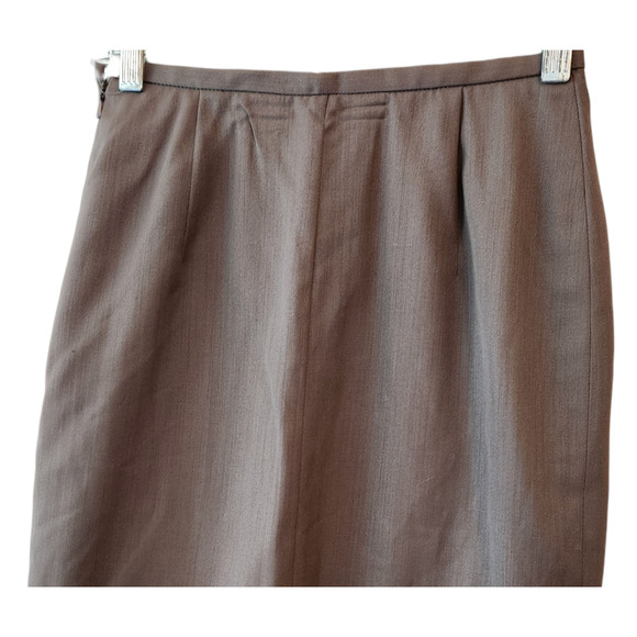 Jaeger taupe pencil wool blend skirt 6 - Picture 3 of 4